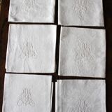 Set of 6 MBG butterfly damask napkins