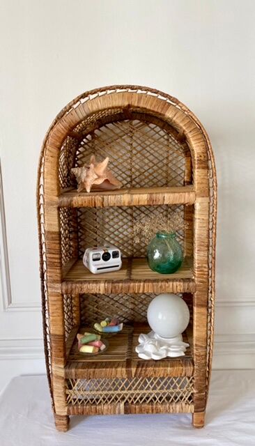 Rattan shelf
