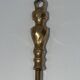 Neoclassical Brass Fire Tool Set with Arch and Ornate Balls.