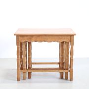 Set of three oak nesting tables attributed to Henning Kjærnulf