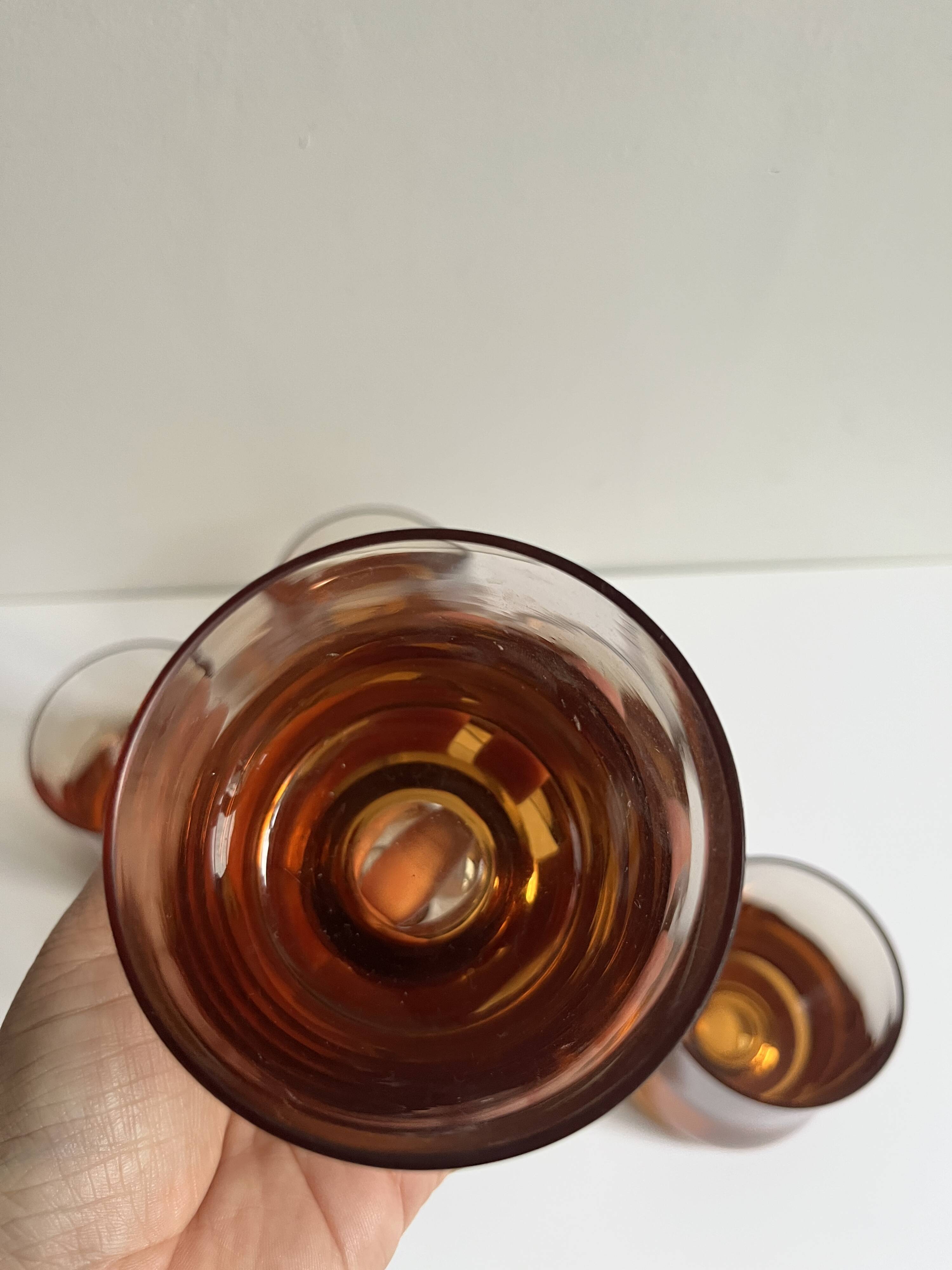 Amber Whiskey Glasses