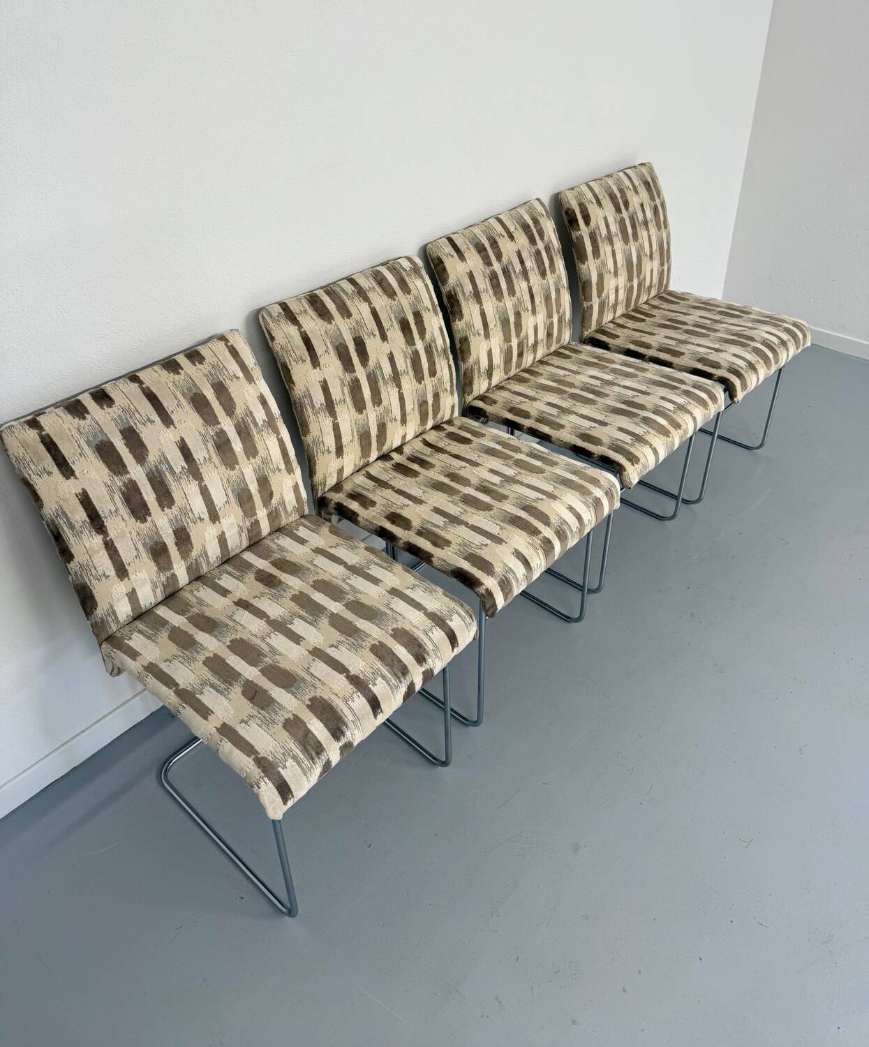 Set of 4 old Saporiti Italia chairs from the 1970s, Ernes design
