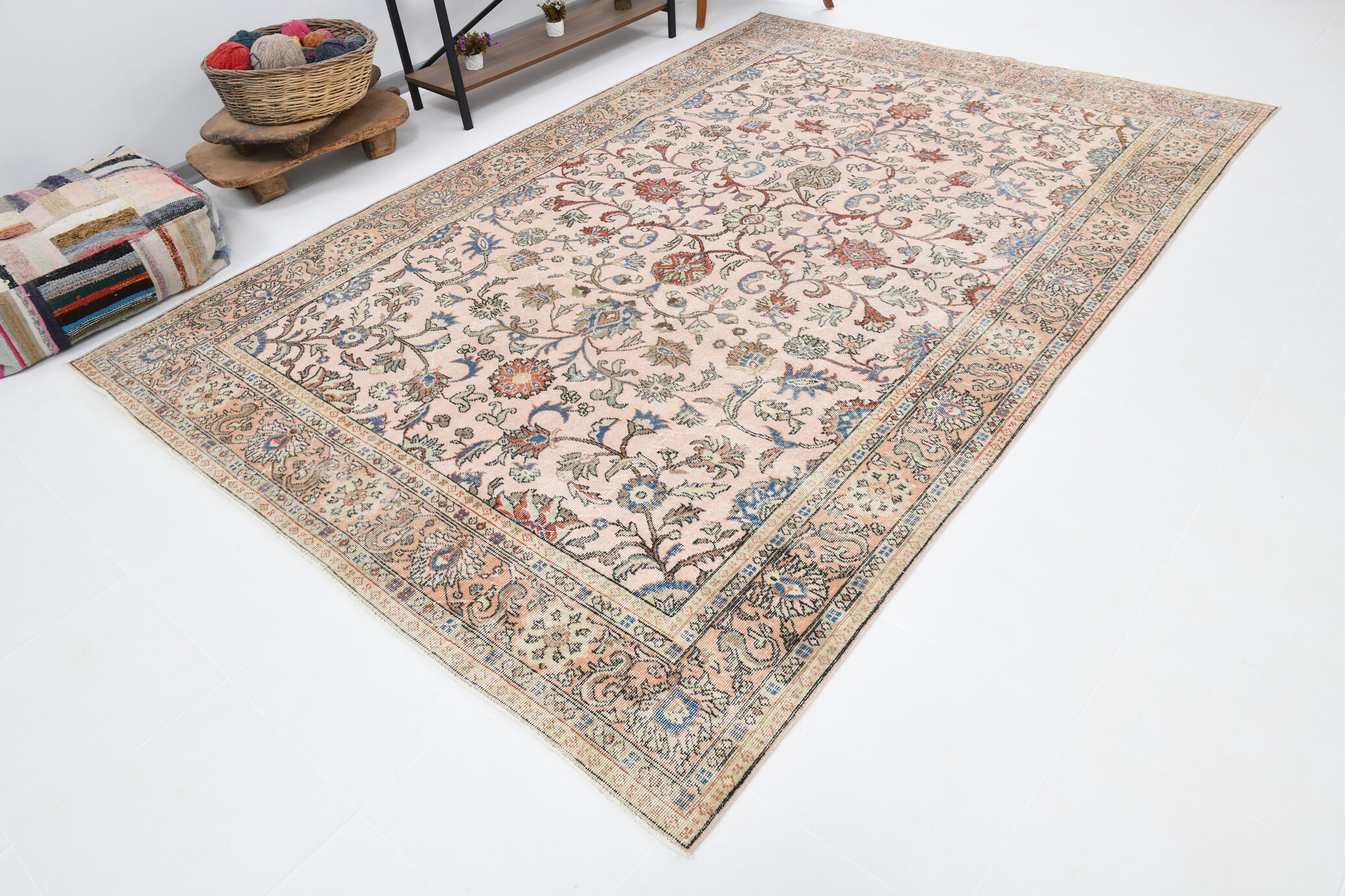 7x10 floral persian rug, handmade persian rug 320x214cm