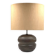 Mid-century modern brown ceramic lamp base,  France 1960s