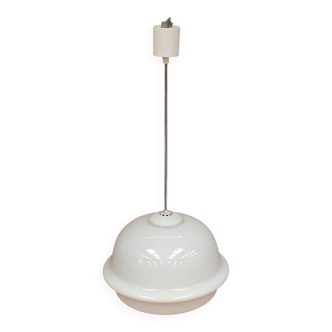 Suspension lamp "derby" in triplex opal glass – karel volf, osvě