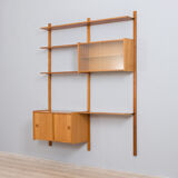 Scandinavian oak wall unit by Sven Andersen, Norway 1970s