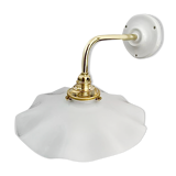 New electrified white opaline wall lamp