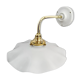 New electrified white opaline wall lamp