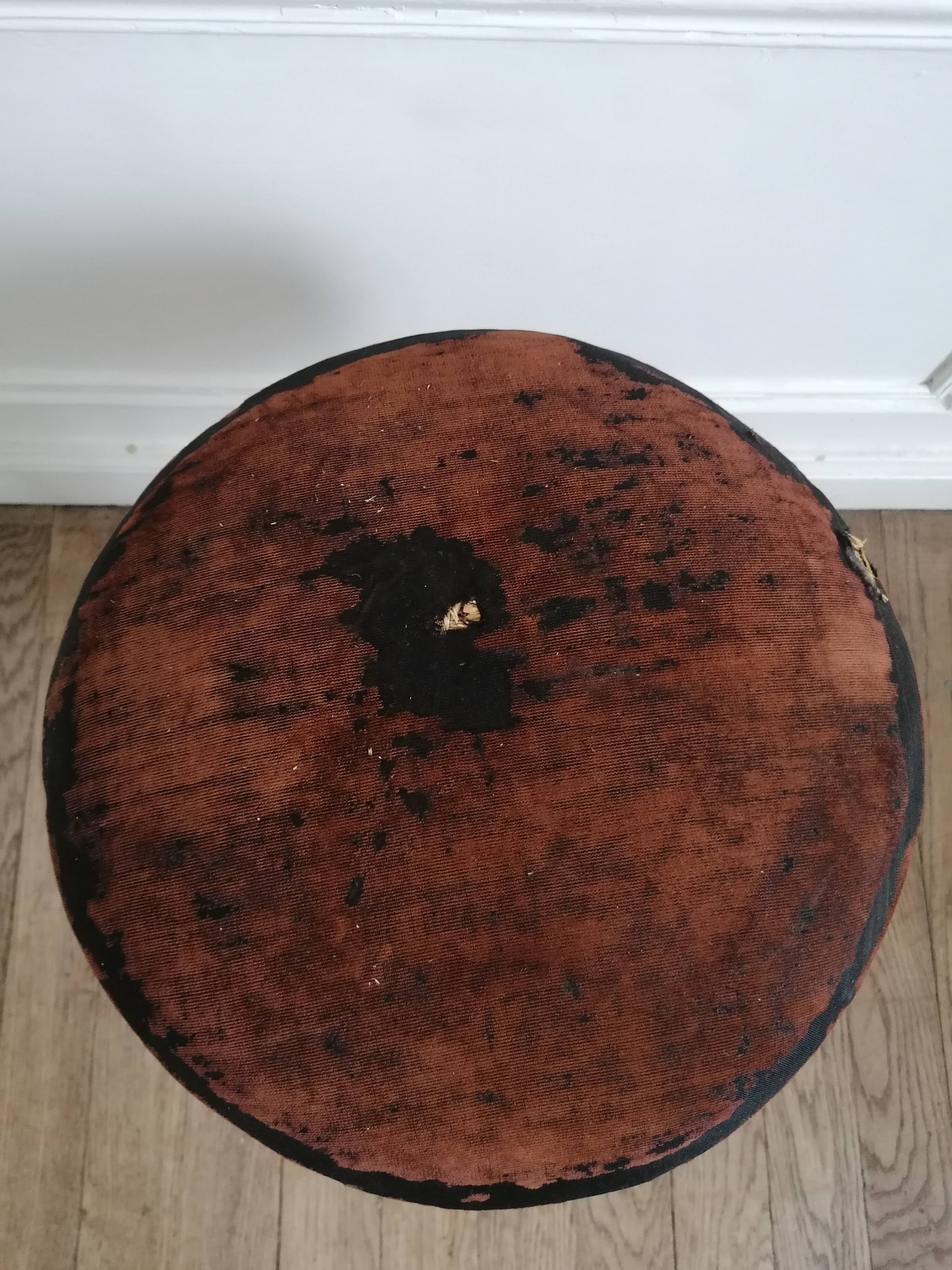 Napoleon III blackened wooden adjustable stool