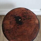 Tabouret réglable Napoléon III en bois noirci