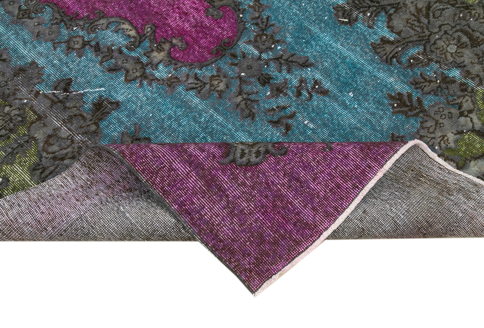 Hand-Knotted Antique Turkish 1980s 164 cm x 275 cm Purple Carpet