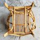 Large rattan armchair with armrests - vintage 1960