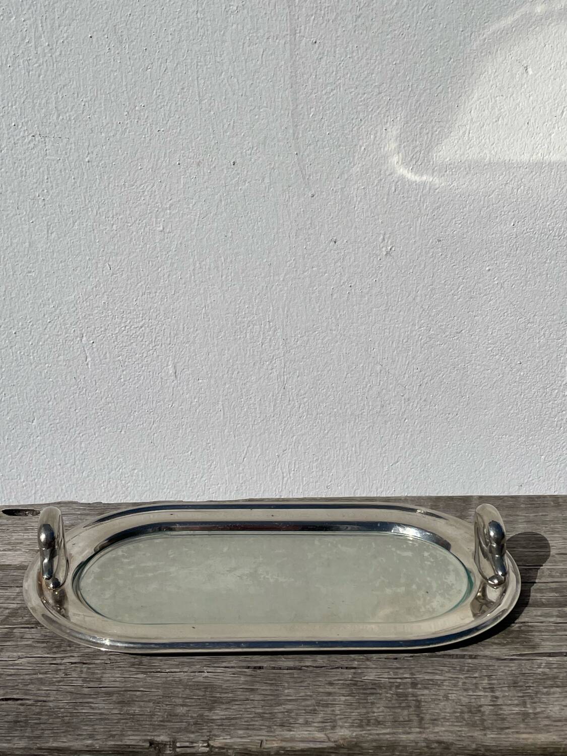 Silver-plated duck dish