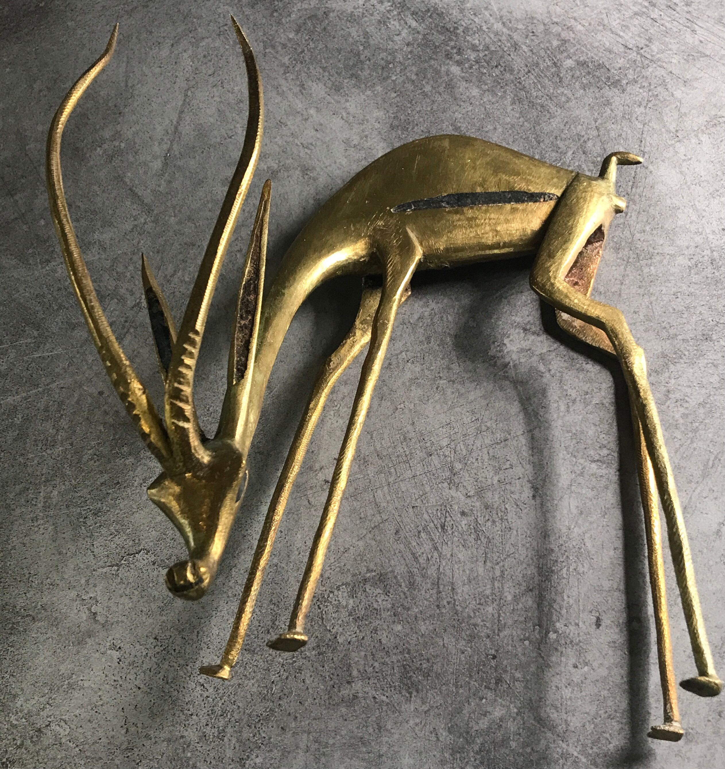 Gazelle ou antilope d’afrique, en laiton massif