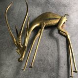 Gazelle ou antilope d’afrique, en laiton massif