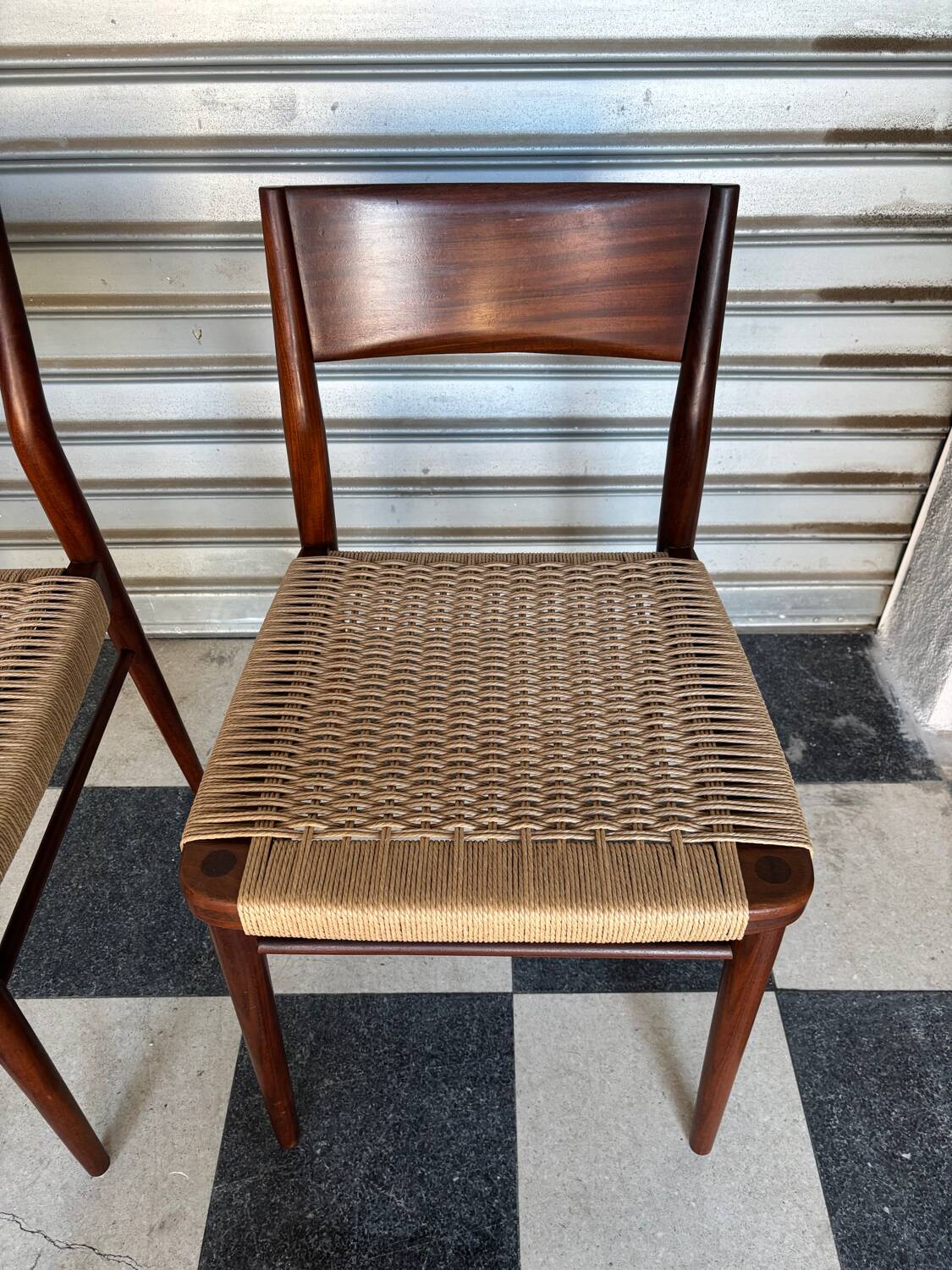 Set of 5 chairs from the 1950s designed by Georg Leowald.
