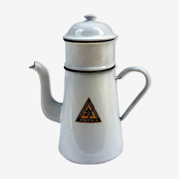 Cafetière émaillée à piston complète