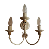 Keria wall lamp 3 branches ivory and gold