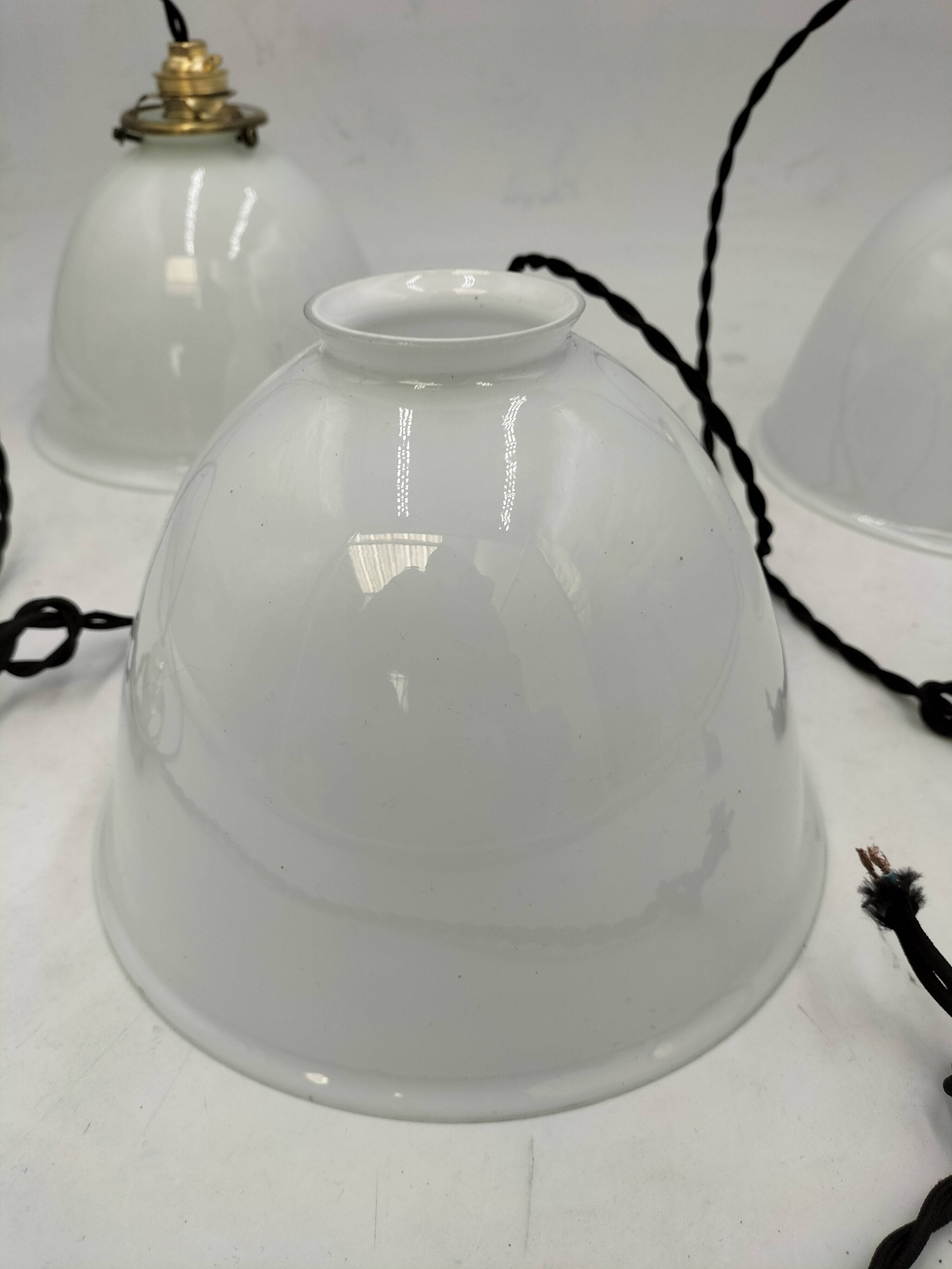 Opaline pendant lights