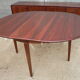 Table ronde scandinave palissandre à rallonge