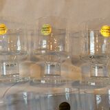 6 wine glasses and 6 vintage water glasses