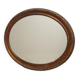 Miroir dans un cadre en bois, design danois, années 1960, production : Danemark