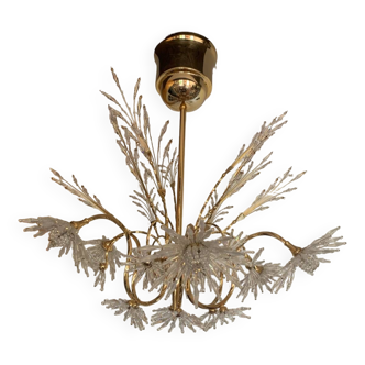 Profili studio chandelier gold plated and Swarovski crystal