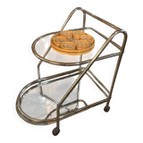 Vintage rolling bar cart