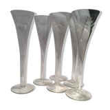 Series of six large flutes