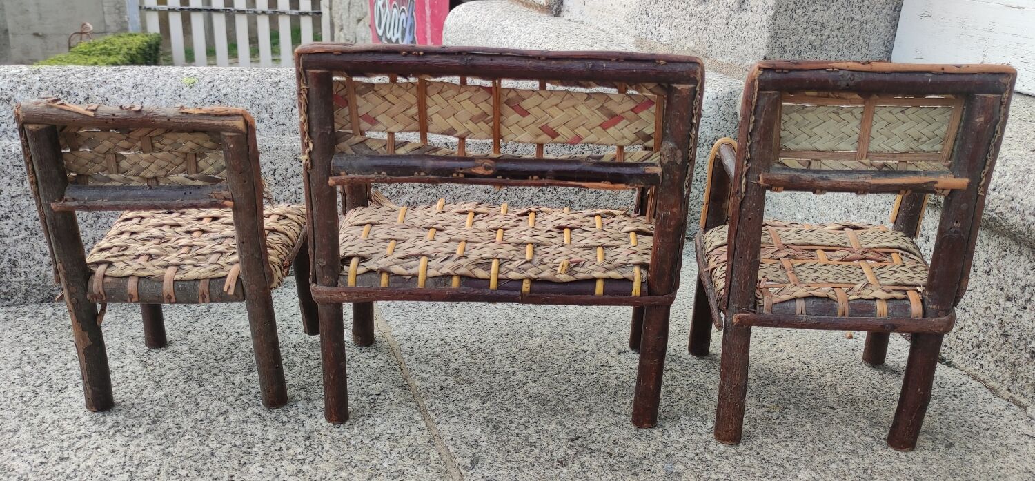 Living room wicker doll