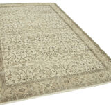 Hand-knotted one-of-a-kind turkish beige carpet 190 cm x 297 cm
