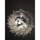 Clear “ragnatela” murano glass chandelier d60