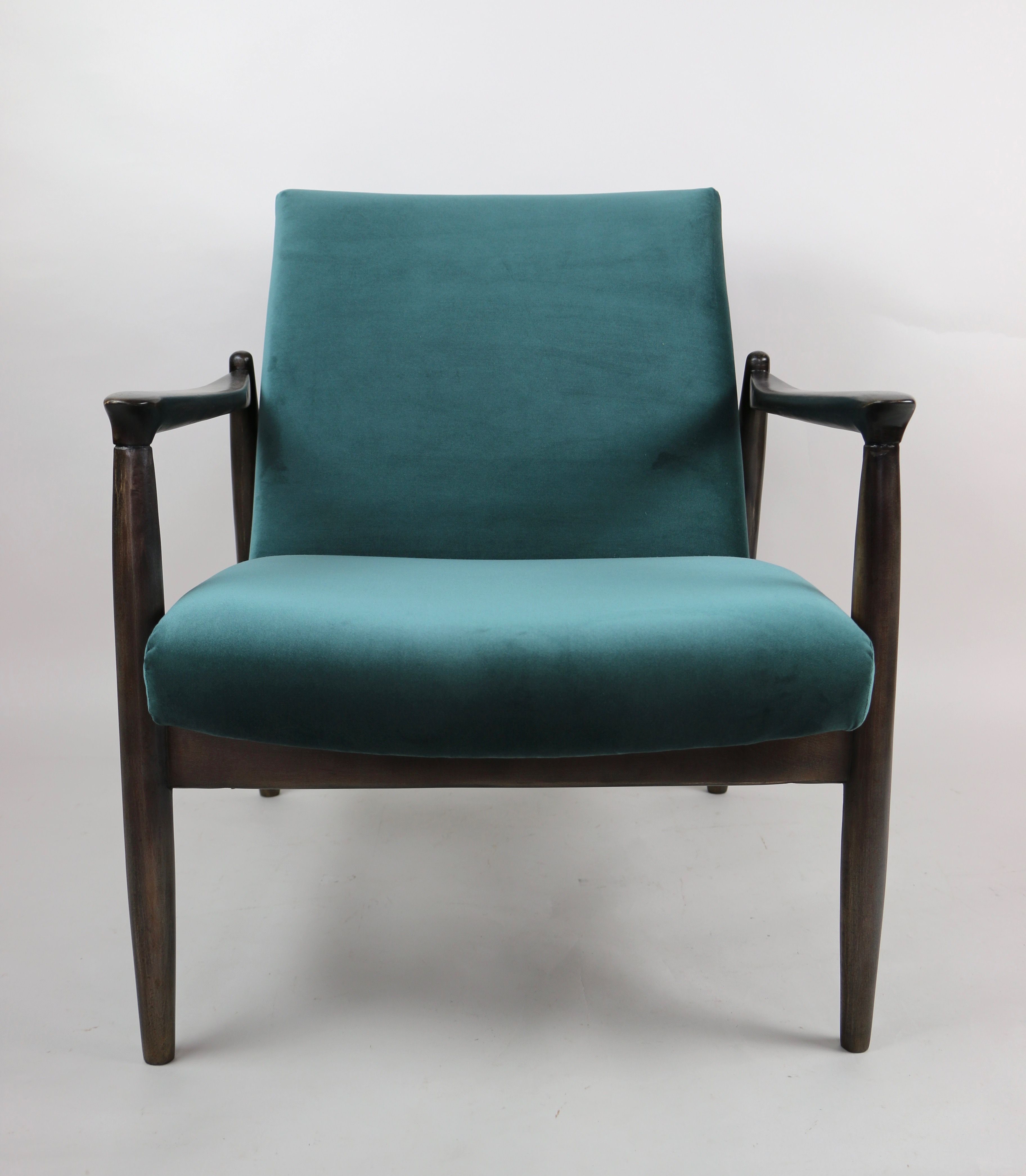 Fauteuil en velours vintage par Edmund Homa années 1970