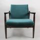 Fauteuil en velours vintage par Edmund Homa années 1970