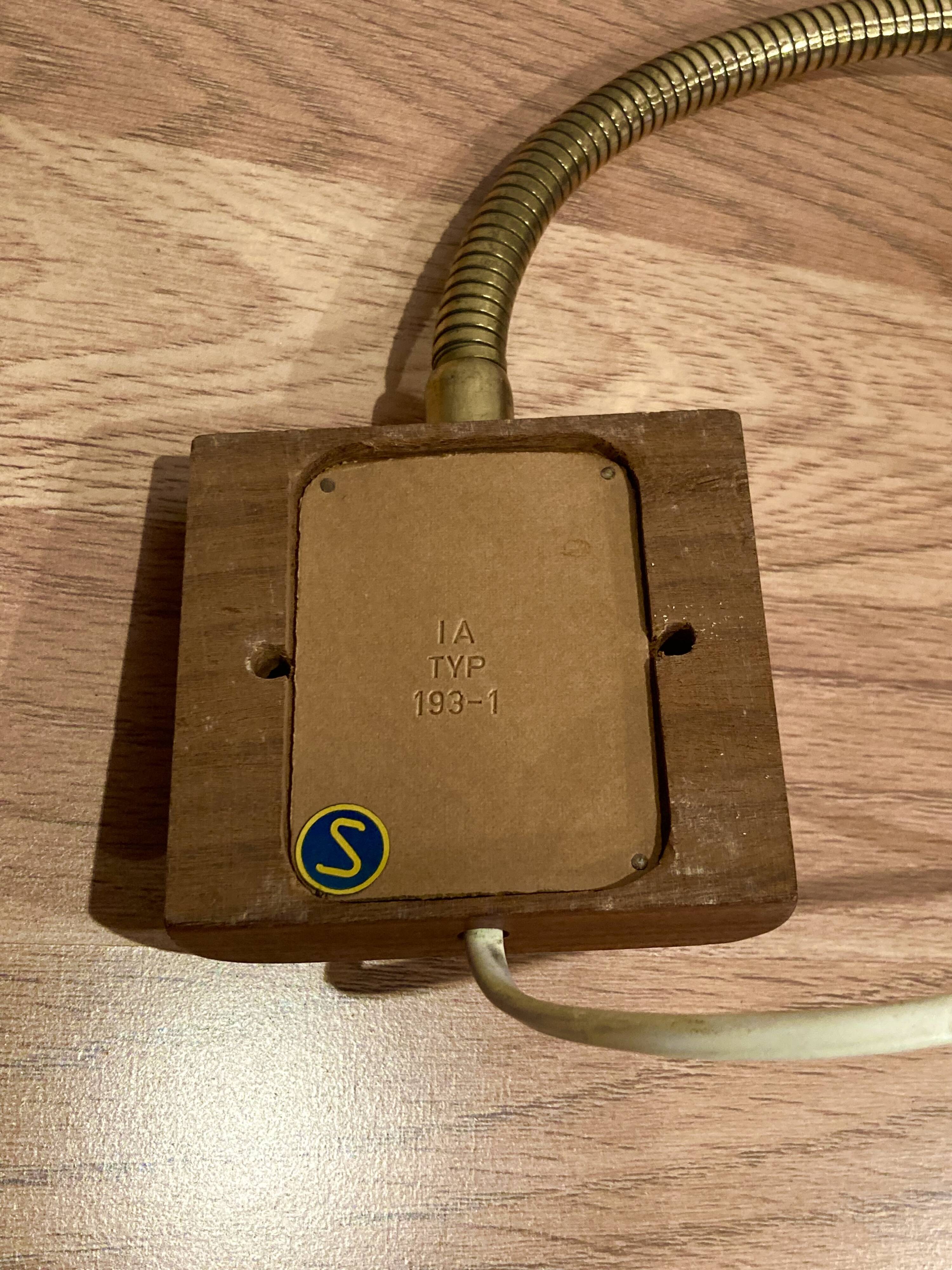 Pair of modular wall lights, Scandinavian design, 1950s.