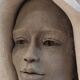 Ancien Grand buste femme en céramique
