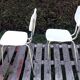 Set of 4 chairs in white 60s formica 70