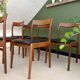 Set of 6 Danish teak chairs, 1970s.