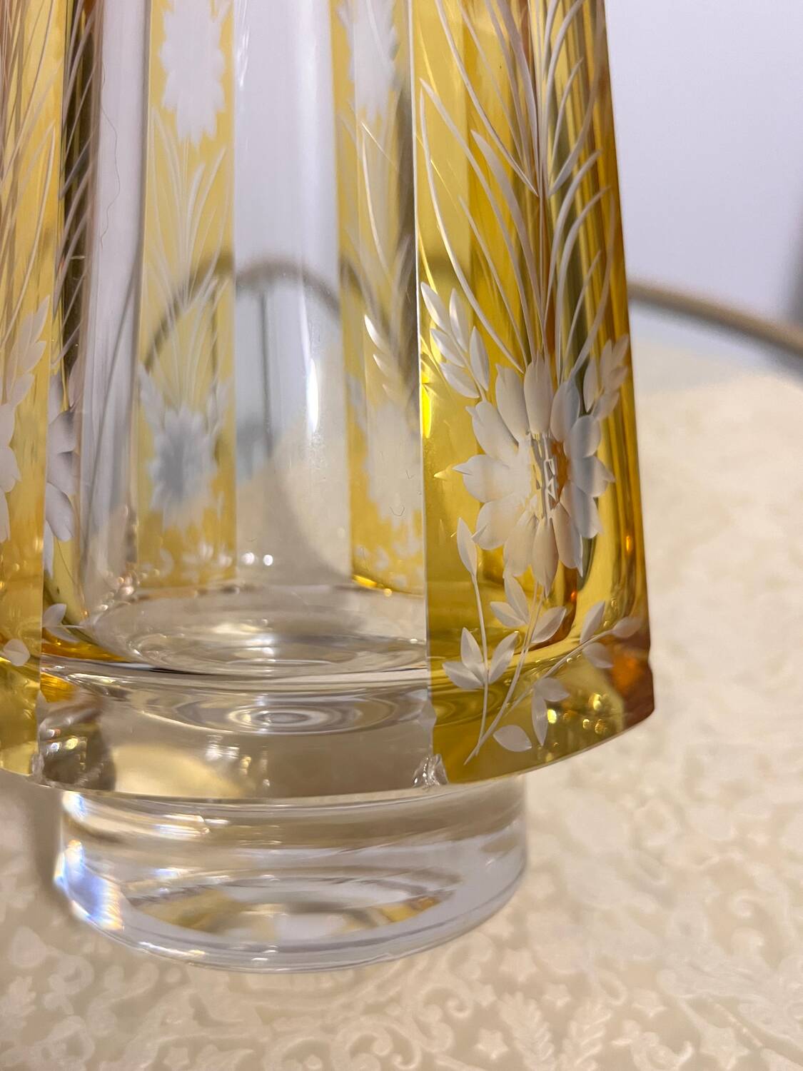 Bohemian crystal vase