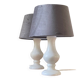 Paire lampes albâtre vintage