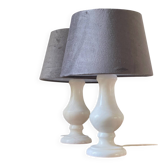 Pair of Vintage Alabaster Lamps