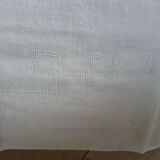 3 small antique tablecloths with embroidered initials PB