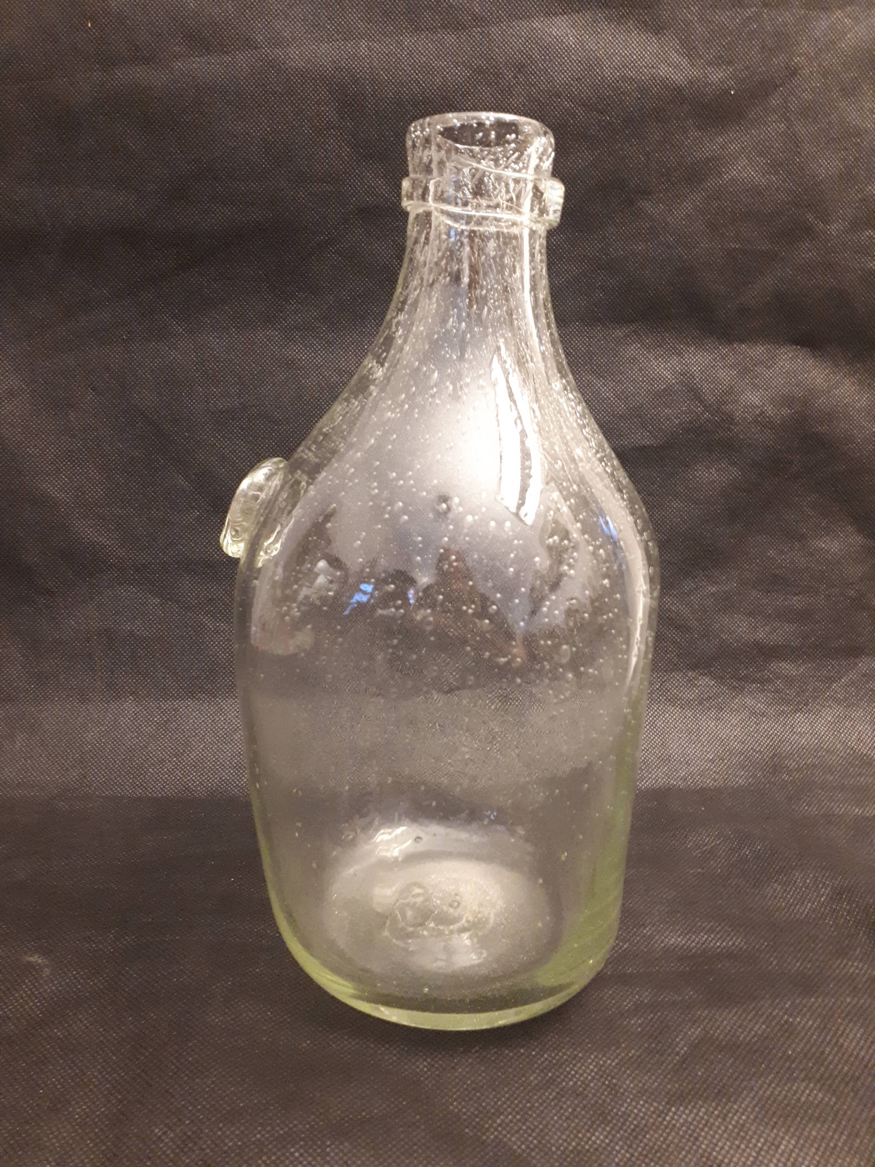 Bottle bubbling glass artisan Biot vintage 1970