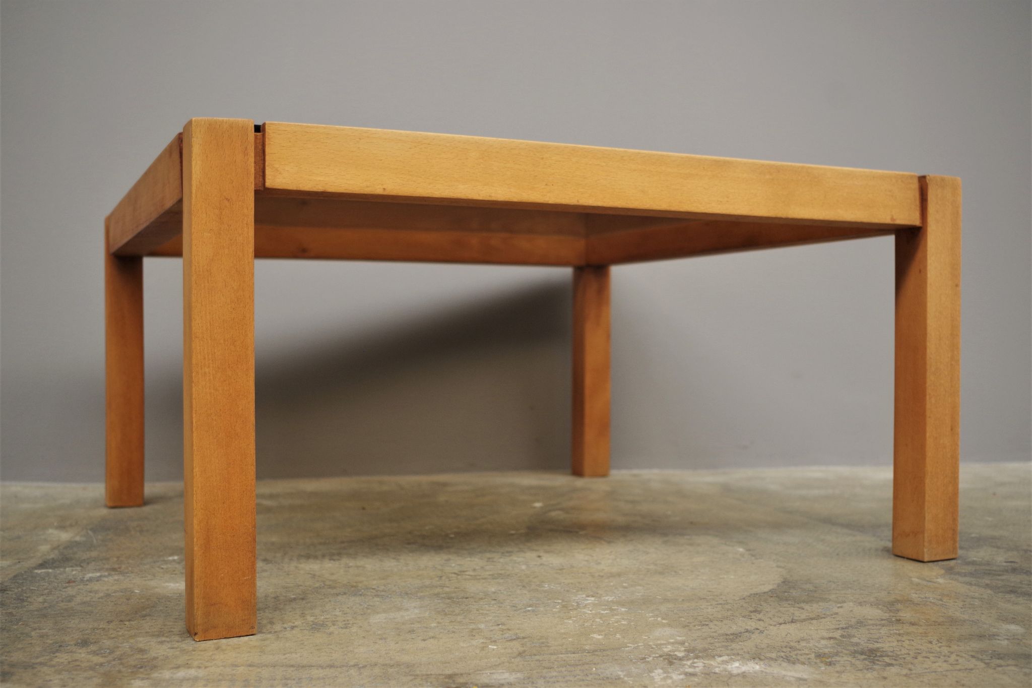 Coffee table with smoked glass top, 1980s