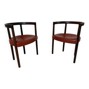 Lot de 2 chaises scandinave   Ole Gjerløv-Knudsen & Torben 1960