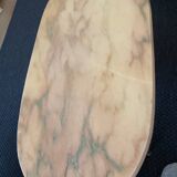 Table basse laiton et marbre rose