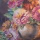 Nature painting with bouquet of flowers