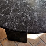 Round gray marble dining room table 70s/80s vintage
