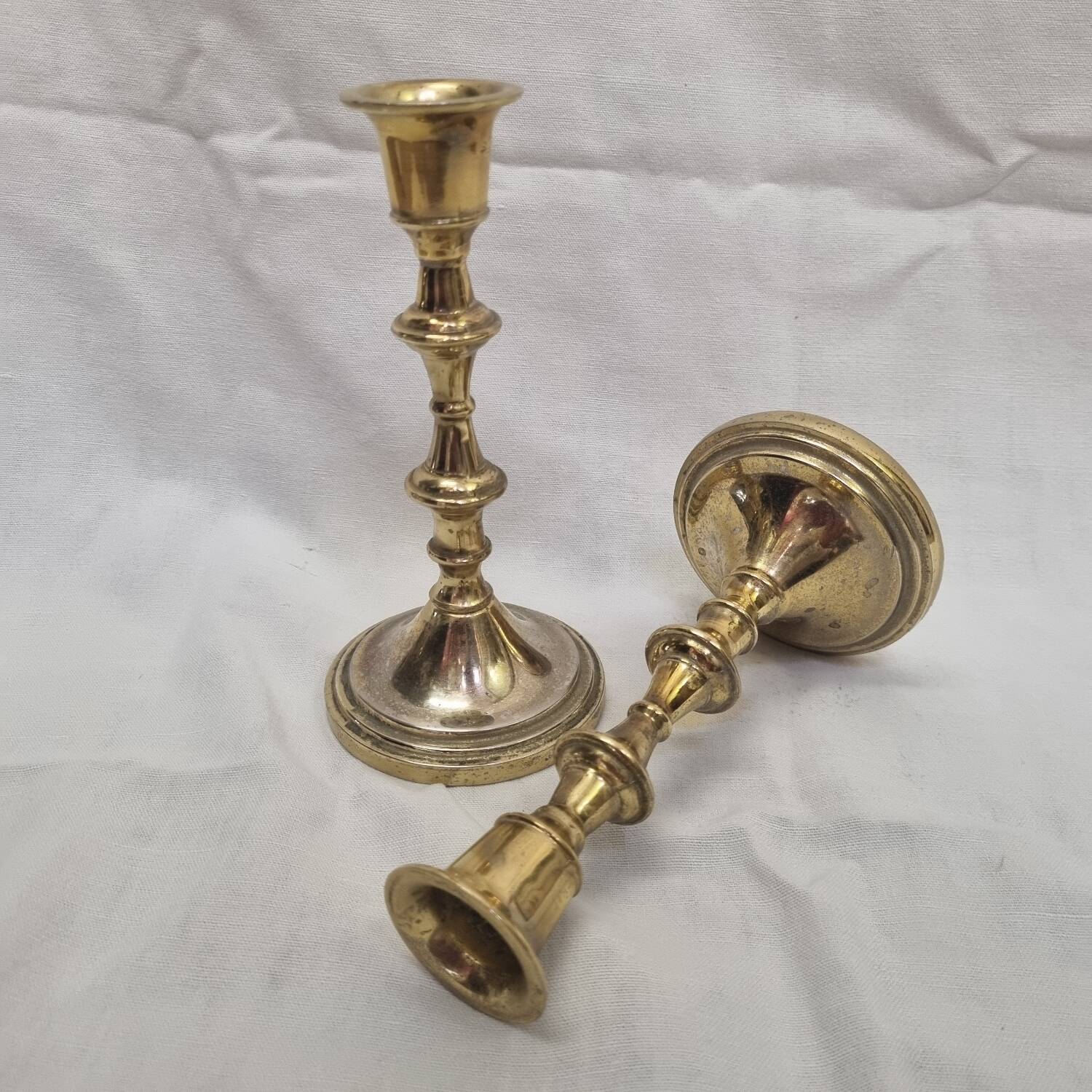 Pair of brass candlesticks