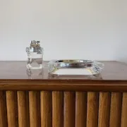 Hollywood regency lucite smoking set, Italy 1970